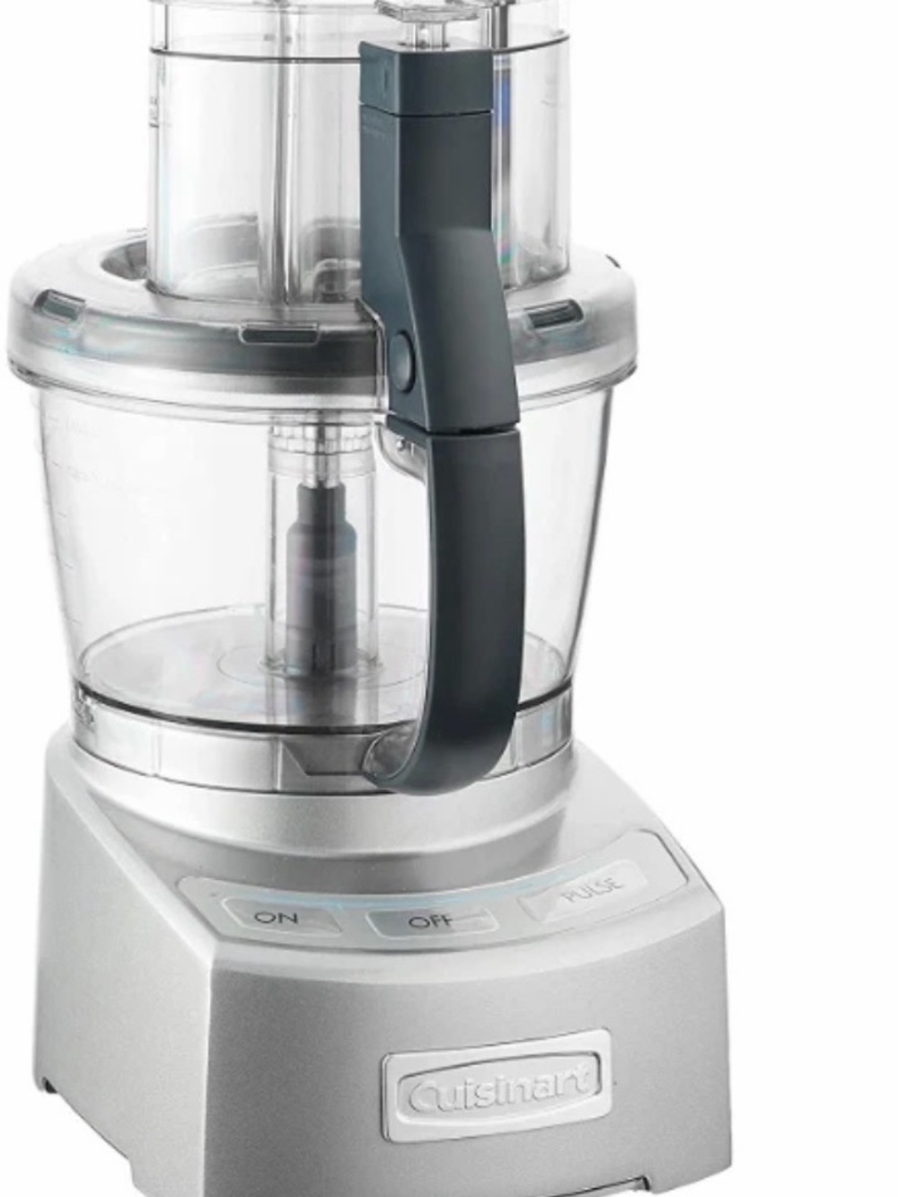 Cuisinart Silver Food Processor with Black Handle